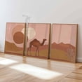 thumbnail image 1 of Desert Camel Terracotta Boho Sunset Safari Poster Trio Set 3 Unframed Paper Print 16x24, 1 of 3