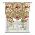thumbnail image 1 of Desert Camels Balloon Curtains 63 Inch Length for Living Room/Bedroom, Tropical Palm Trees Sand Cords Brown Rod Pocket Privacy Door Curtains Decorative Tie Up Shade for Window 52"x63", 1 of 8