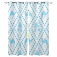 thumbnail image 1 of Desert Camels Blackout Curtains for Bedroom, Tropical Palm Trees Aloe Vera Polka Dot Blue Thermal Insulated Kitchen Drapes with Grommets, Light Blocking Window Treatment, 2 Panels 52" x 90", 1 of 7