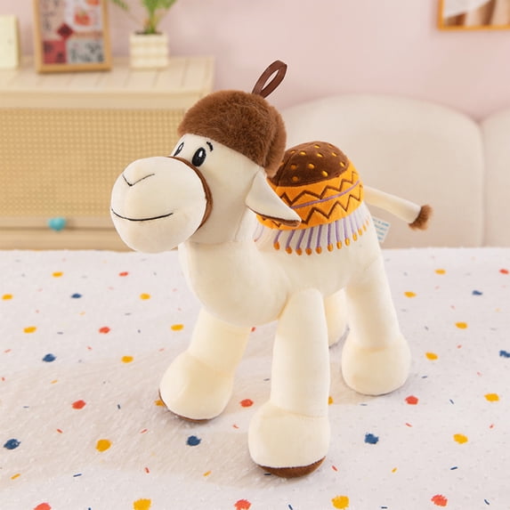 Desert Camels Flash toy Doll, Simulation Camels Plush Stuffed Animal, Realistic Soft Cloth Doll for Children's Holiday Gift, Multi-Purpose Pillow and Home Decor