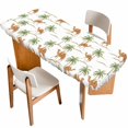 thumbnail image 1 of Desert Camels Table Cloths for 8 Foot Rectangle Tables, Tropical Date Palm Trees Animal Patio Waterproof Elastic Fitted Tablecloths, Washable Rectangular Table Cover for Camping, 1 of 8