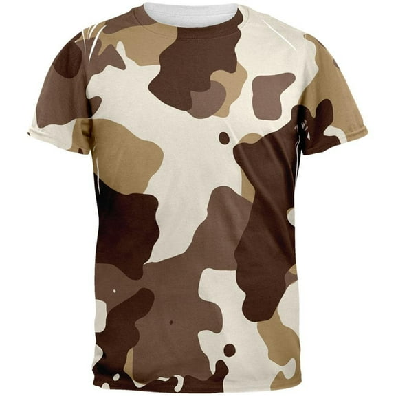Desert Camo All Over Adult T-Shirt - Medium