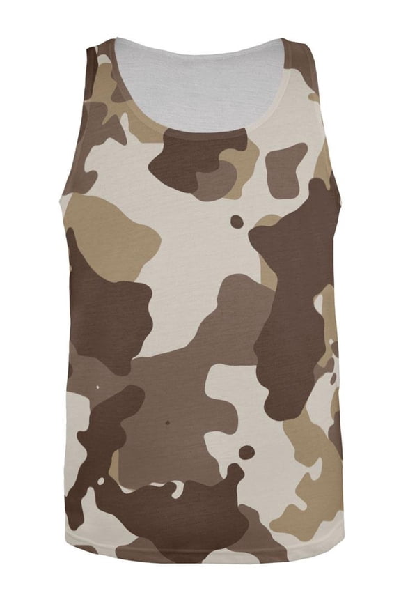 Desert Camo All Over Adult Tank Top - Large