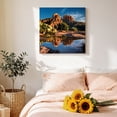thumbnail image 1 of Desert Canyon Lake Canvas Wall Art for Living Room Bedroom Bathroom, Nature Rustic Southwestern Canvas Art Wall Decor, Artwork for Walls Home Office Decor, 16"x16", 1 of 9