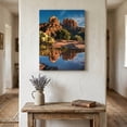 thumbnail image 1 of Desert Canyon Lake Canvas Wall Art for Living Room Bedroom Bathroom, Nature Rustic Southwestern Canvas Art Wall Decor, Artwork for Walls Home Office Decor, 8"x10", 1 of 9