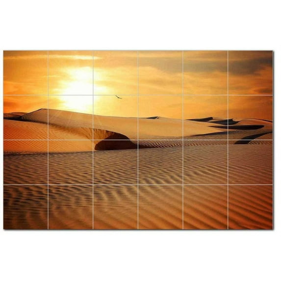 Desert Ceramic Tile Mural Kitchen Backsplash Bathroom Shower, 400566-M64