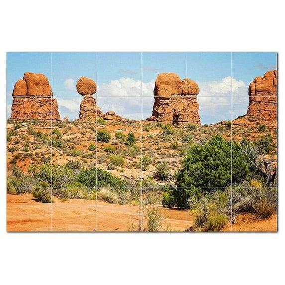 Desert Ceramic Tile Mural Kitchen Backsplash Bathroom Shower, 400570-L64