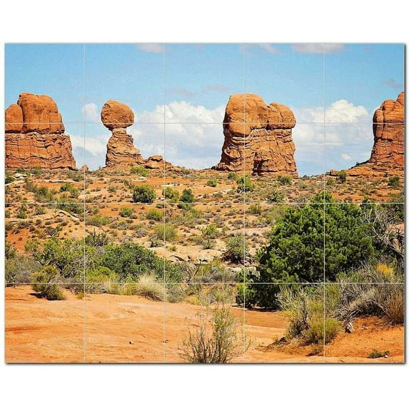 Desert Ceramic Tile Mural Kitchen Backsplash Bathroom Shower, 400570-M54