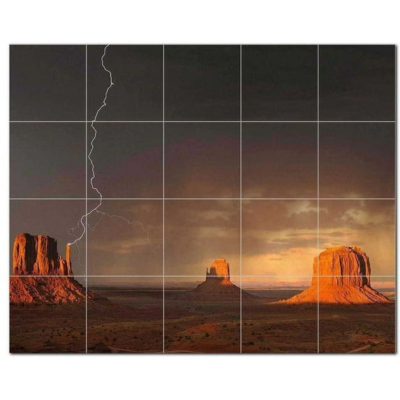 Desert Ceramic Tile Mural Kitchen Backsplash Bathroom Shower, 400571-M54