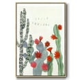 thumbnail image 1 of Desert Christmas Cactus II - Framed Gallery Wrapped Holiday Canvas - 25 x 37 - Natural Wood Frame, 1 of 8