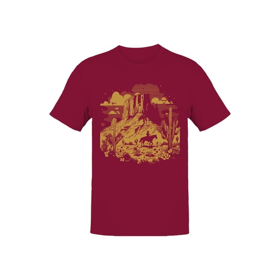 Desert Cowboy Under Starry Sky Men's T-shirt