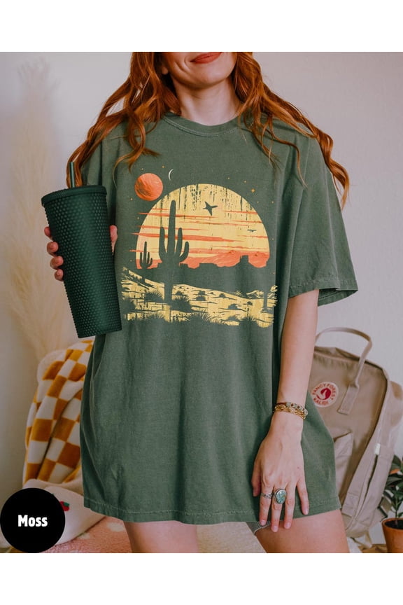 Desert Cowboy Western Shirt, Adventure Camping Hiking Tee, Texas Theme Apparel, Comfort Colors Unisex Cotton T-Shirt, Size S-3XL