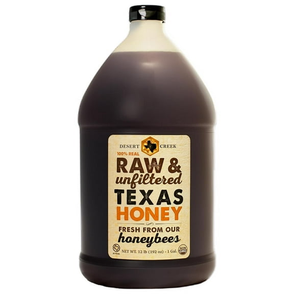 Desert Creek Honey 1 Gallon (12 lbs) Raw, Unfiltered, Unpasteurized Texas Honey