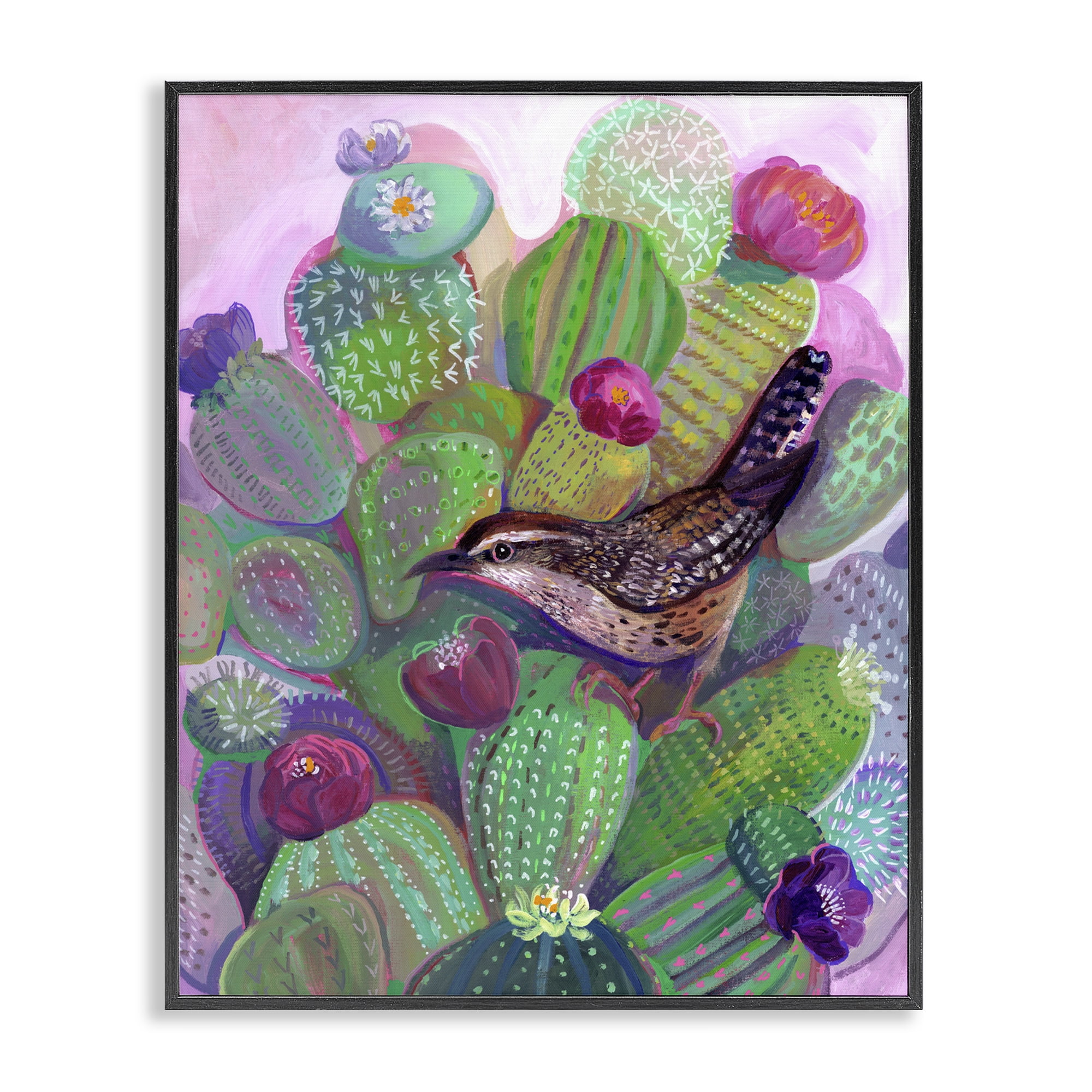Desert Day Dream Bird Black Framed Giclee Art, design by Ashley Davis