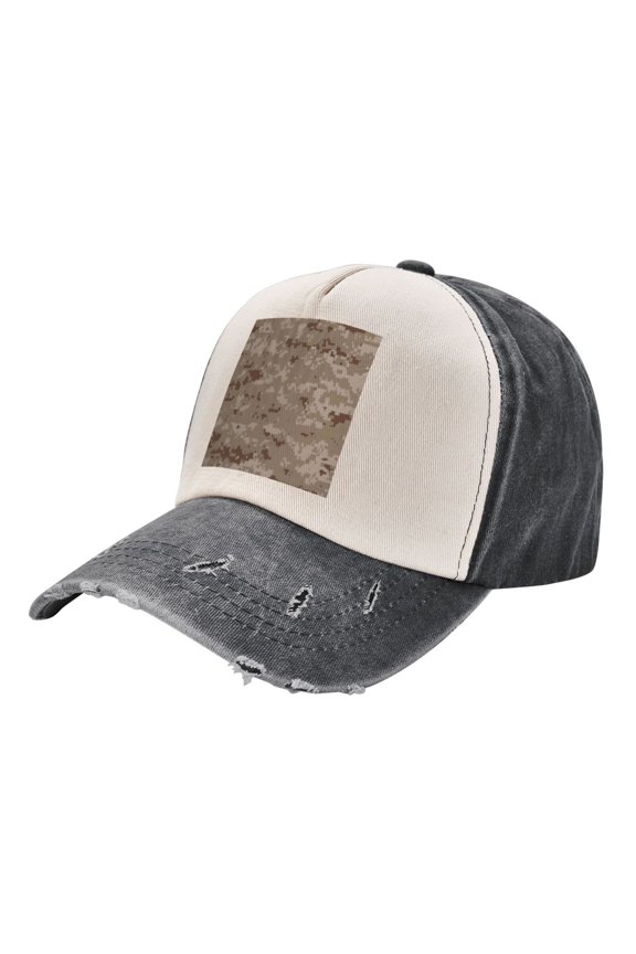 Desert Digital Camouflage Baseball Cap Distressed Adjustable Vintage Cotton Denim Hat for Women Men