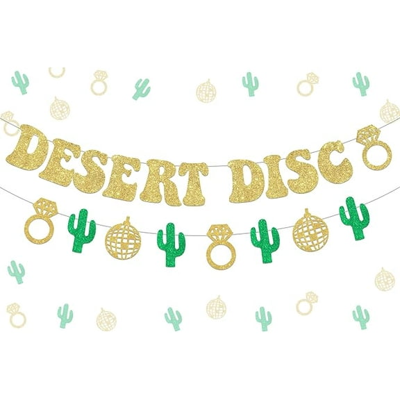 Desert Disco Bachelorette Party Decorations, Desert Party Decorations Banners Garland for Girl Cactus Bridal Shower Decorations Bachelorette Wedding Engagement