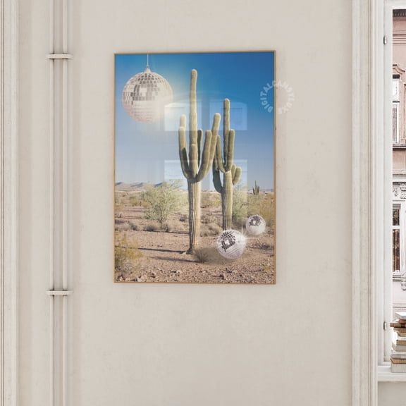 Desert Disco Poster Trendy Wall Art Disco Cactus Decor Western Poster Trendy Wall Art Prints Retro Wall Art Preppy Prints Cactus