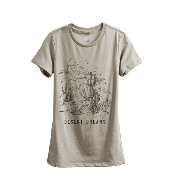Desert Dreams Women's Fashion Relaxed T-Shirt Tee Heather Tan Medium