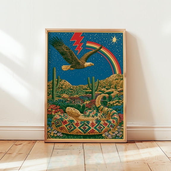 Desert Eagle Poster Southwestern Wildlife Print Surreal Wall Art 3