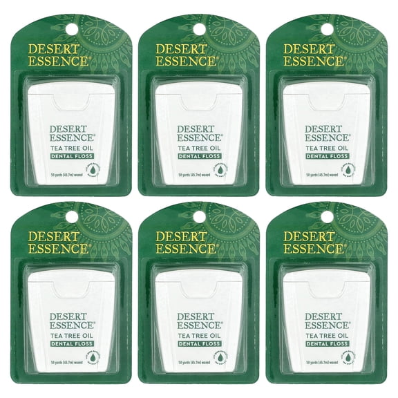 Desert Essence 1843416 Tea Tree Dental Floss Display - 6 Piece