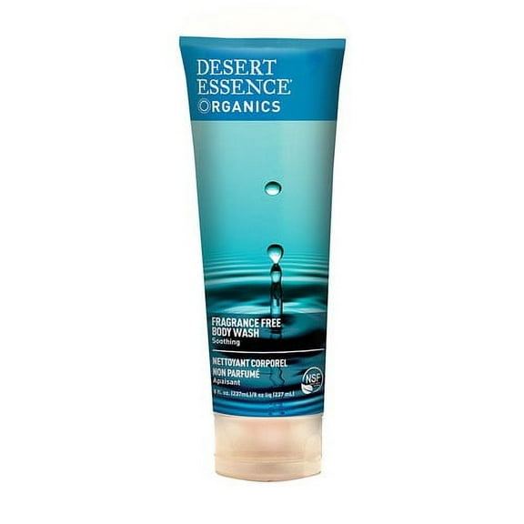 Desert Essence Body Wash, Fragrance Free, 8 fl oz (237 ml)