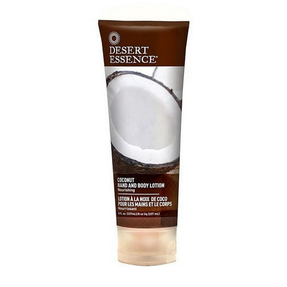 Desert Essence Hand and Body Lotion, Coconut, 8 fl oz (237 ml)
