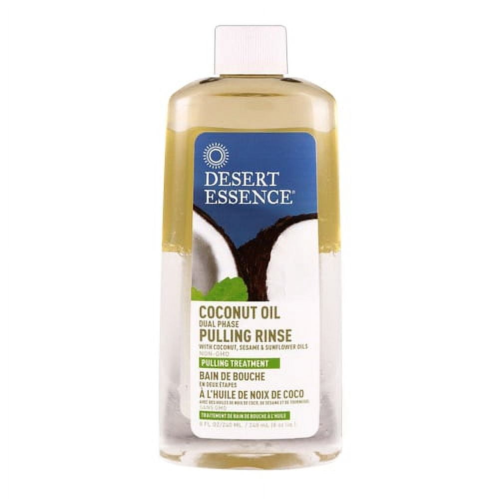 Desert Essence Coconut Oil Dual Phase Pulling Rinse, 8 Oz