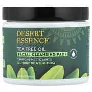 Desert Essence, Daily Facial Cleansing Pads with Tea Tree Oil, Removes Dirt & Oil