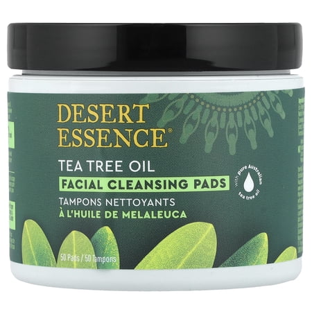 Desert Essence, Daily Facial Cleansing Pads with Tea Tree Oil, Removes Dirt & Oil