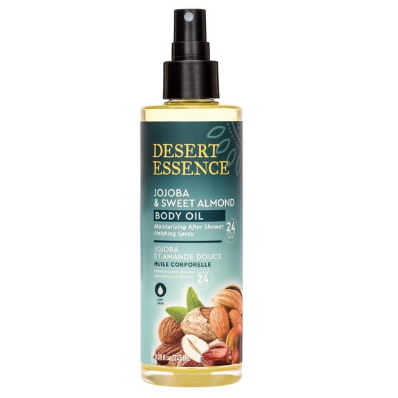 Desert Essence Jojoba & Sweet Almond Body Oil, 8.28 fl oz (245 ml)