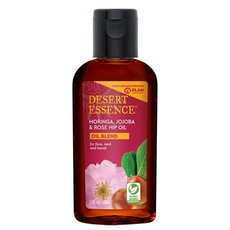 Desert Essence Moringa, Jojoba & Rose Hip Oil, 2 fl oz (60 ml)