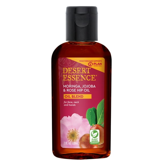 Desert Essence Moringa, Jojoba & Rose Hip Oil, 2 fl oz (60 ml)