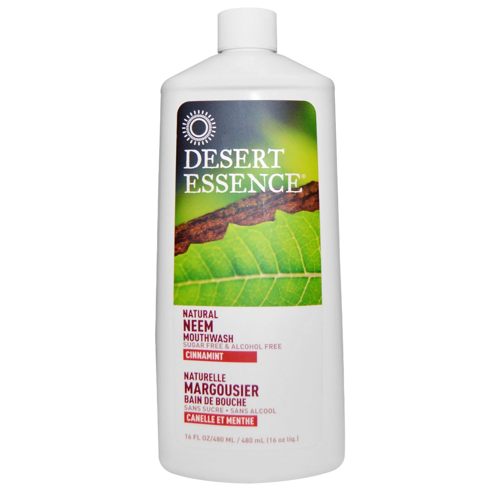 Desert Essence Mouthwash, Neem Cinnamint, 16 Oz
