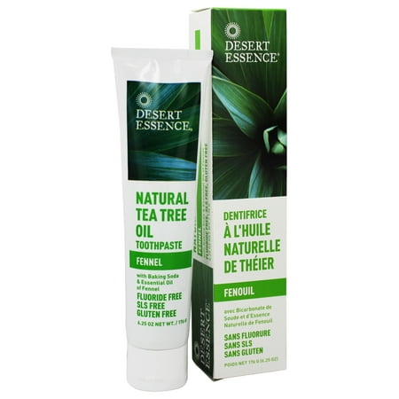Desert Essence - Toothpaste Natural Tea Tree Oil With Baking Soda Fennel - 6.25 oz.
