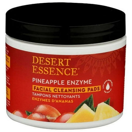 Desert Essence Pineapple Enzyme Facial Cleansing Pads, 50 Ea, 6 Pack