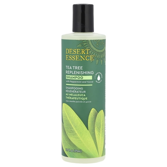 Desert Essence Replenishing Shampoo Tea Tree -- 12.9 fl oz Pack of 4