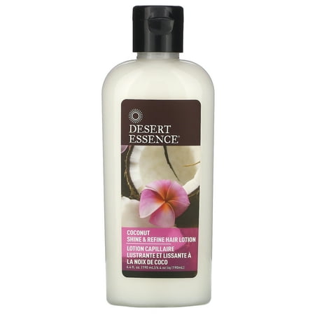 Desert Essence Shine & Refine Hair Lotion, Coconut, 6.4 fl oz (190 ml)