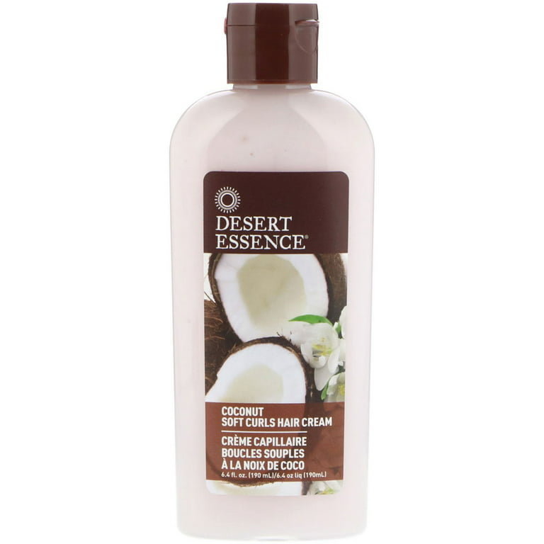 Desert Essence Soft Curls Hair Cream, Coconut, 6.4 fl oz (190 ml)