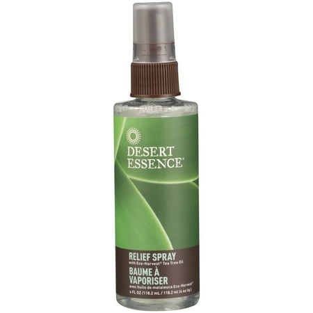 Desert Essence Tea Tree Relief Spray With Essential Oils 4 oz Spray