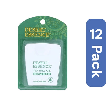 Desert Essence Tea Tree Dental Floss 50 yd 1 ea (Pack Of 12)