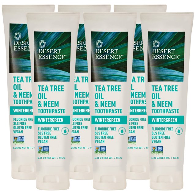 Desert Essence, Tea Tree Oil & Neem Toothpaste, FluorideFree With