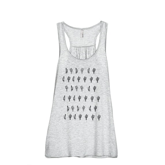Desert Fever Women's Fashion Sleeveless Flowy Racerback Workout Yoga Tank Top Sport Grey Large