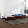 thumbnail image 1 of Desert Fields Baneberry Simple Solid Wood Natural Trundle Bed, Espresso, 1 of 10