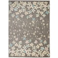 thumbnail image 1 of Serene Contemporary Floral Grey/Beige 5'3" x 7'3" Area Rug, (5' x 7'), 1 of 6