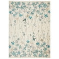 thumbnail image 1 of Serene Contemporary Floral Ivory 4' X 6' Area Rug, (4' x 6'), 1 of 6