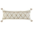 thumbnail image 1 of Desert Fields Sadie 14" x 36" White/Tan Diamond Cotton and Jute Adult Decorative Throw Pillow, 1 of 8