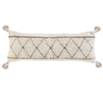 thumbnail image 1 of Desert Fields Sadie 14" x 36" White/Tan Diamond Cotton and Jute Adult Decorative Throw Pillow, 1 of 9