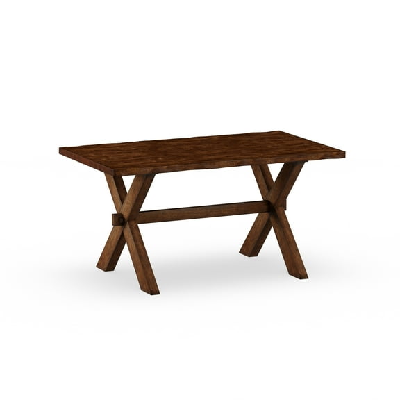 Desert Fields Cocina 61" Live Edge Indoor Dining Table, Seats 6, Walnut