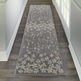 thumbnail image 1 of Desert Fields Contemporary Floral Grey/Beige 2'3" x 7'3" Area Rug, (2' x 7'), 1 of 7