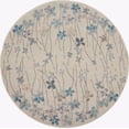 thumbnail image 1 of Desert Fields Contemporary Floral Ivory 5'3" x ROUND Area Rug, (5' Round), 1 of 7